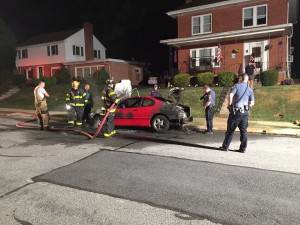 Assist to Lower Alsace on car fire