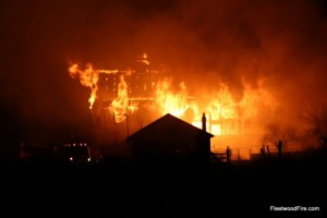 Barn Fire assist in Richmond Twp