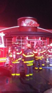 Ladder assists Exeter on Structure Fire